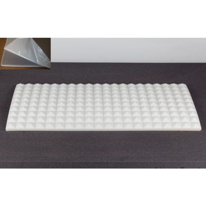 Pyramidenschaumstoff aus Basotect® 100x50x3cm weiss klebend