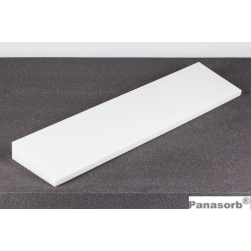 Trapez aus Basotect® weiss 100 x 25cm, 2.5 bis 7,5cm Stärke