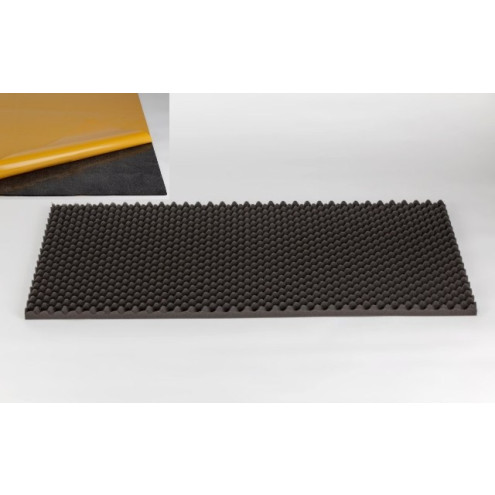 Akustik Noppenschaumstoff MicroPor 100x50x3cm anthrazit klebend