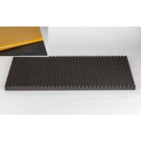 Akustik Noppenschaumstoff MicroPor 100x50x5cm anthrazit klebend