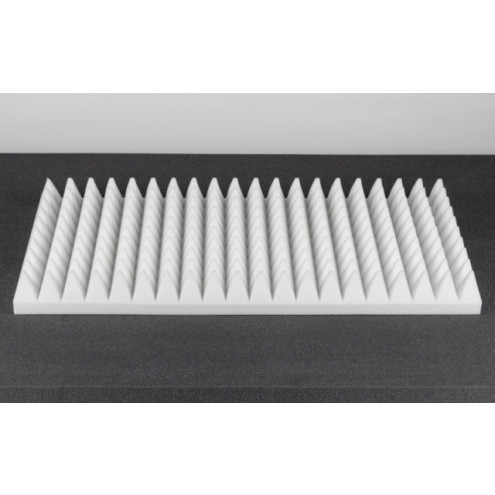 Pyramidenschaumstoff aus Basotect® 100x50x10cm weiss