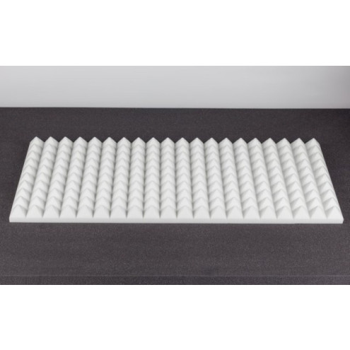 Pyramidenschaumstoff aus Basotect® 100x50x5cm weiss