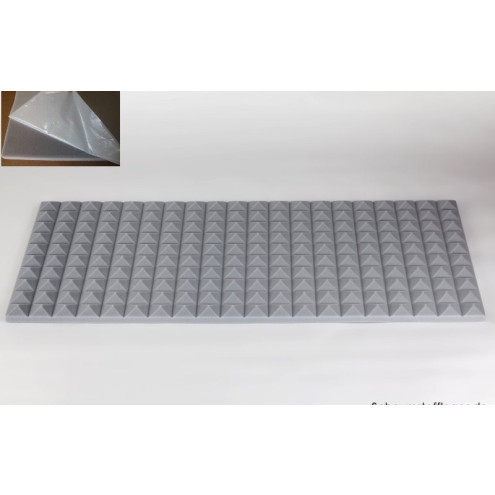 Pyramidenschaumstoff aus Basotect® 100x50x3cm grau klebend