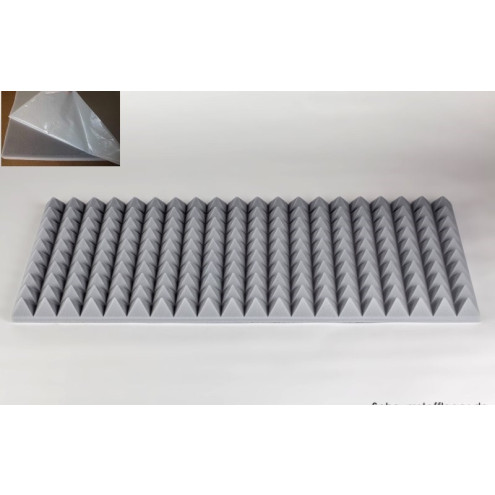Pyramidenschaumstoff aus Basotect® 100x50x5cm grau klebend